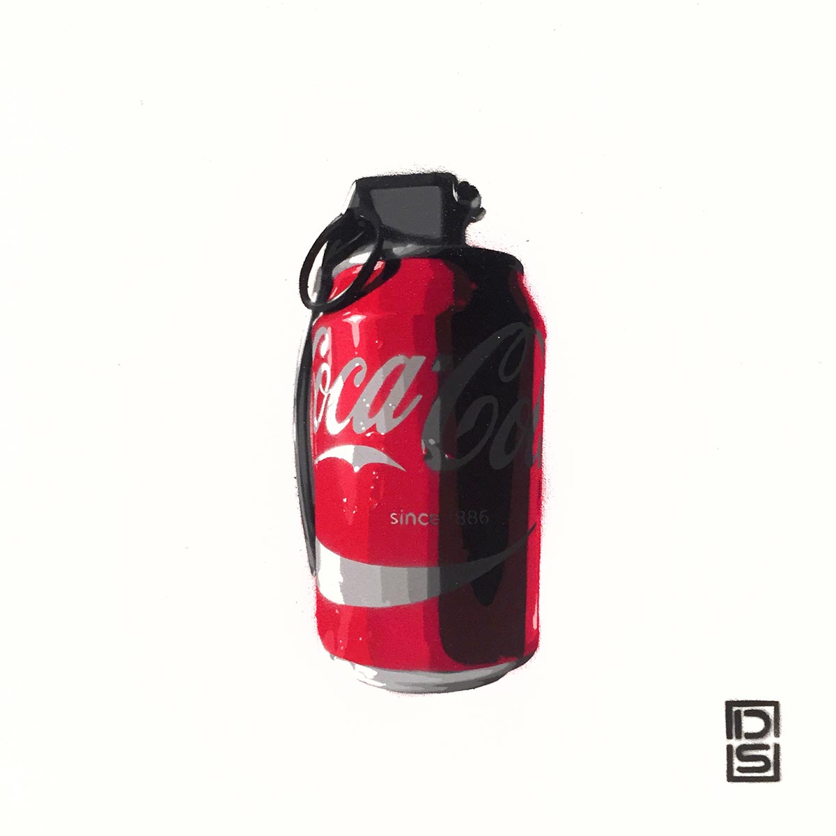 Coke problem stencil art