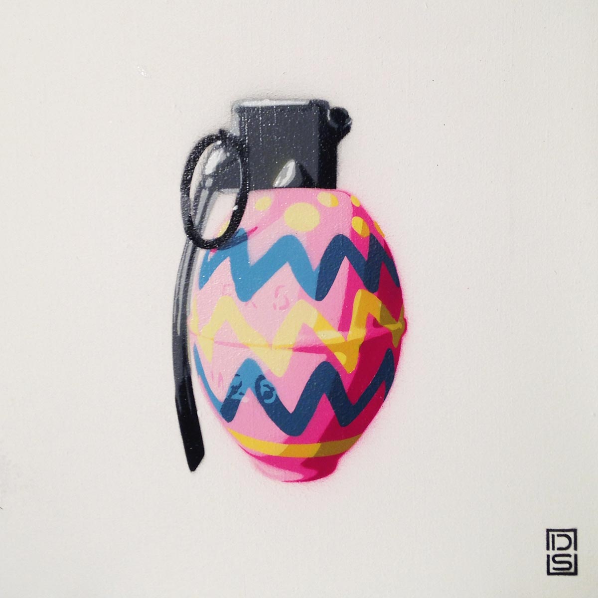 Easter Egg stencil art