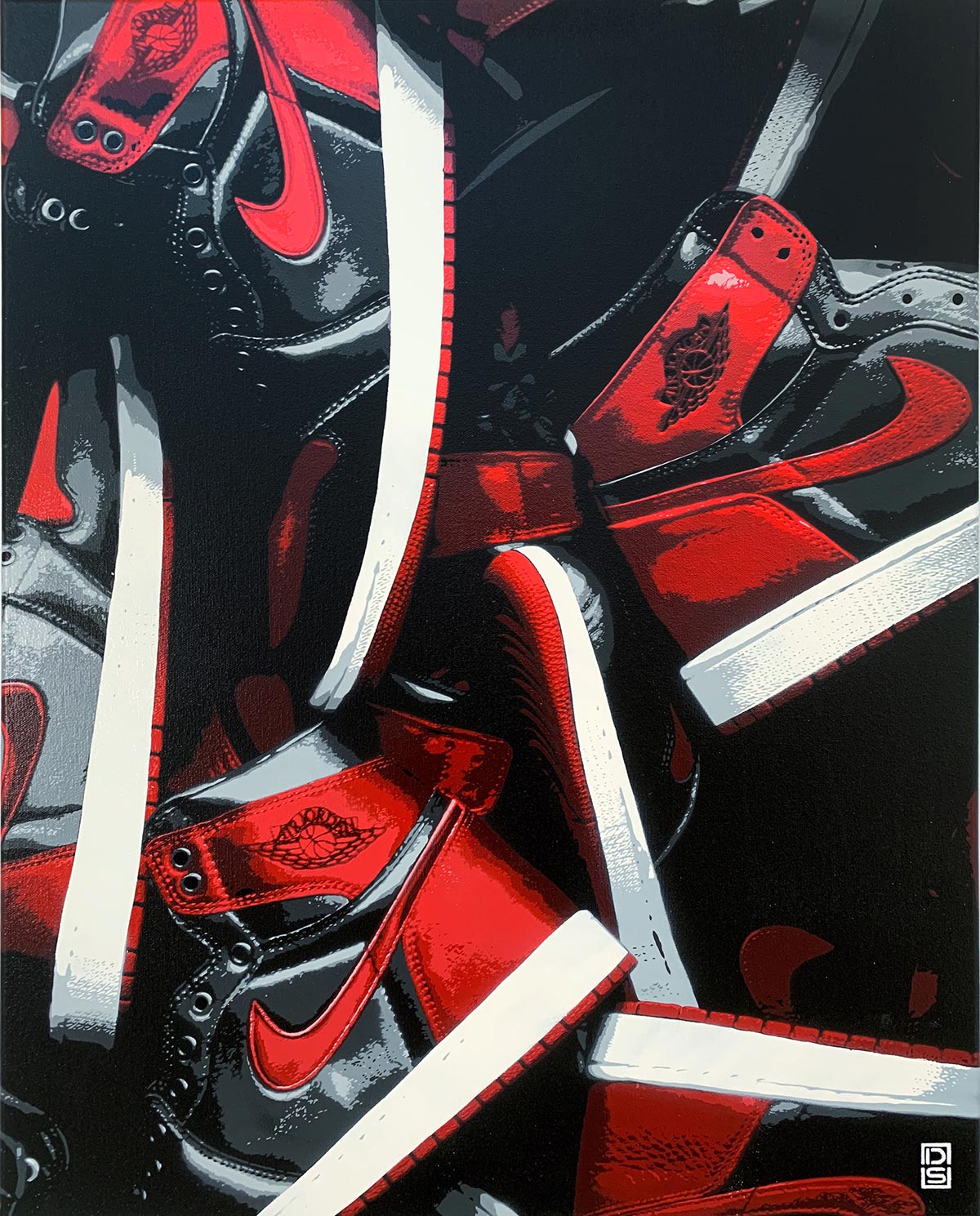 Trainers Red art