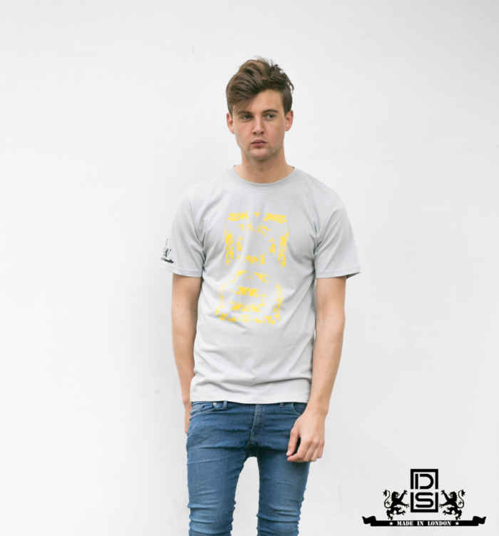 DS Logo Tee grey / yellow