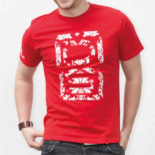 DS Logo Tee red white