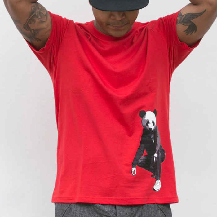 Pissed Panda Tee red